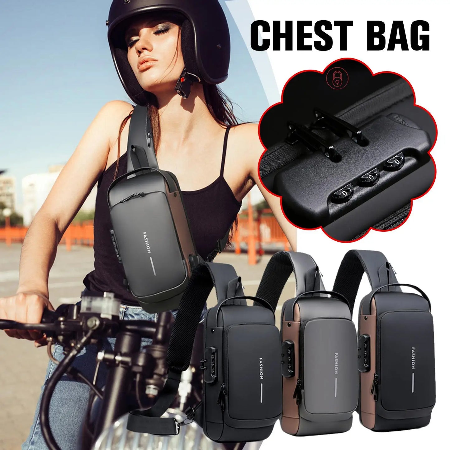 Anti Theft Chest Bag